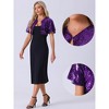 INSPIRE CHIC Women's Sequin Jacket Flared Sleeve Sparkly Bolero Crop Glitter Shrug - 2 of 4