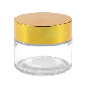 Unique Bargains Transparent Cream Glass Bottle for Bathroom 1 Pc - 1 of 4