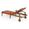Okak Patio Lounge Chairs with Wheels & Adjustable Backrest,Wooden Outdoor Chaise Lounge for Patio,Beach,Yard - 4 of 4