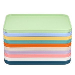 Unique Bargains PP Plastic Reusable Lightweight Serving Tray 20 Pcs - 1 of 4
