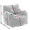 Soft Velvet Fabric Bean Bag Chair Filled With Memory Sponge - 2 of 3