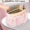 Teacher Tote Bag with Accordion File Organizer Pocket, Soft Nylon Utility Bag with 15 inch Laptop Compartment & USB Port for Office Supplies Women - 2 of 4
