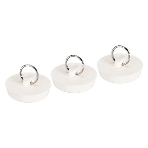 Unique Bargains Rubber Durable Hanging Ring Kitchen Drain Stopper 3 Pcs - 1 of 4