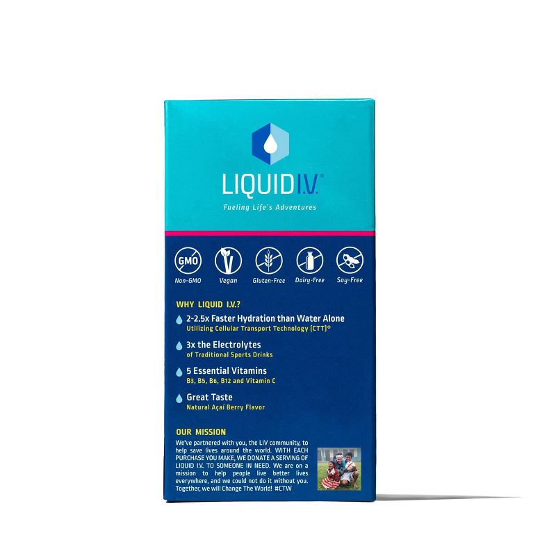 Liquid I.V. Hydration Multiplier Vegan Powder Electrolyte Supplements - Passion Fruit - 0.56oz each/10ct, 4 of 10