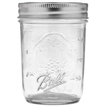 Ball 8oz. 12pk Glass Regular Mouth Mason Jar with Lid and Band