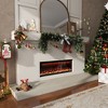 CLIHOME Wall-Mounted/Inserted Electric Fireplace in Black - 2 of 4