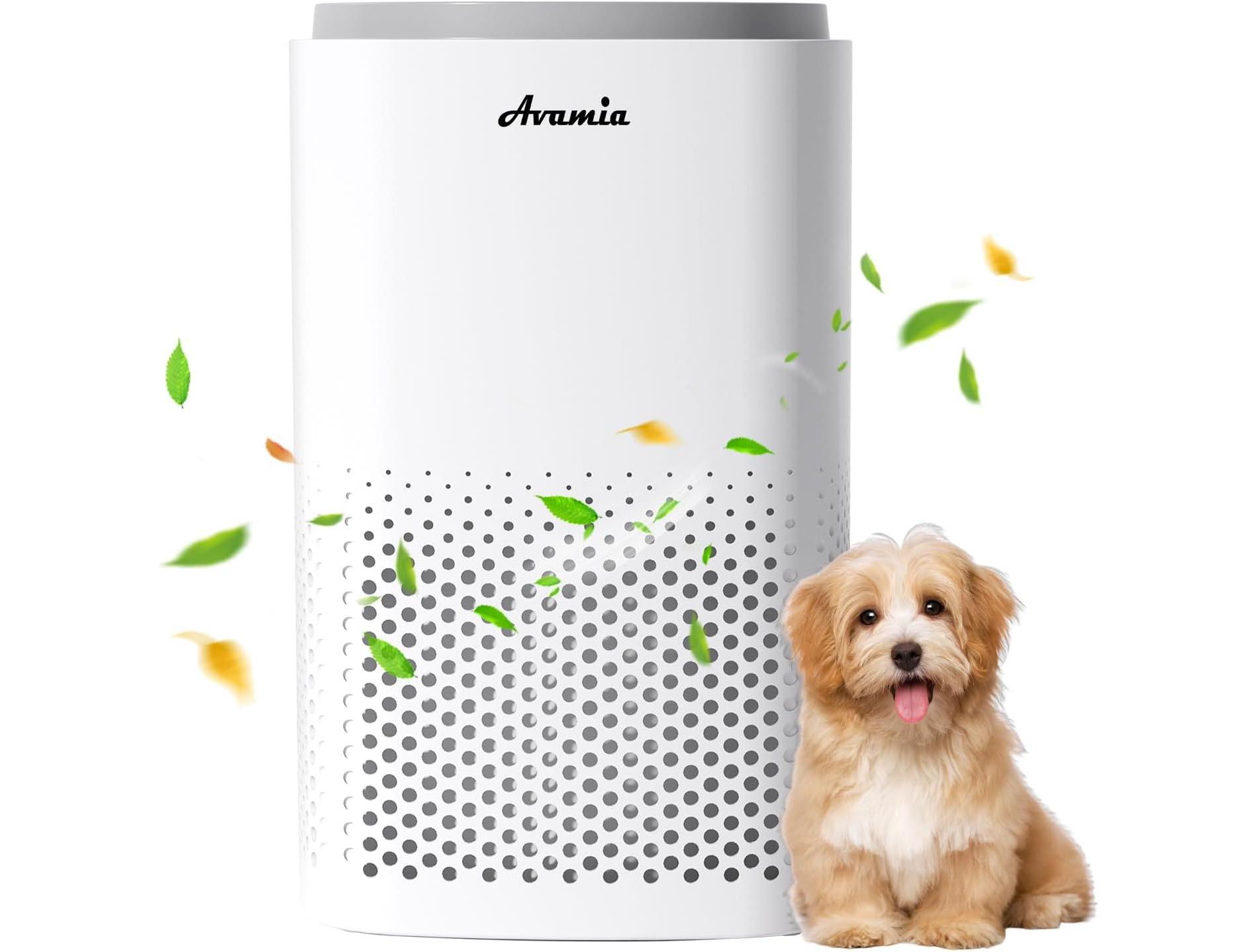 Air Purifiers for Home Large Room Bedroom Up to 1800Ft², Avamia H14 HEPA Air Purifier for Pets with Laser Air Quality Sensor and Sleep Mode