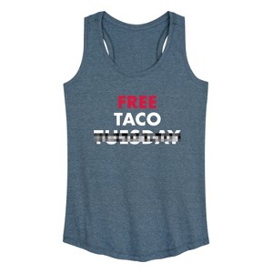 Women's - Instant Message - Free Taco Tuesday Graphic Racerback Tank - 1 of 4