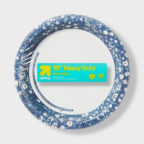 Blue Floral Paper Plate 10
