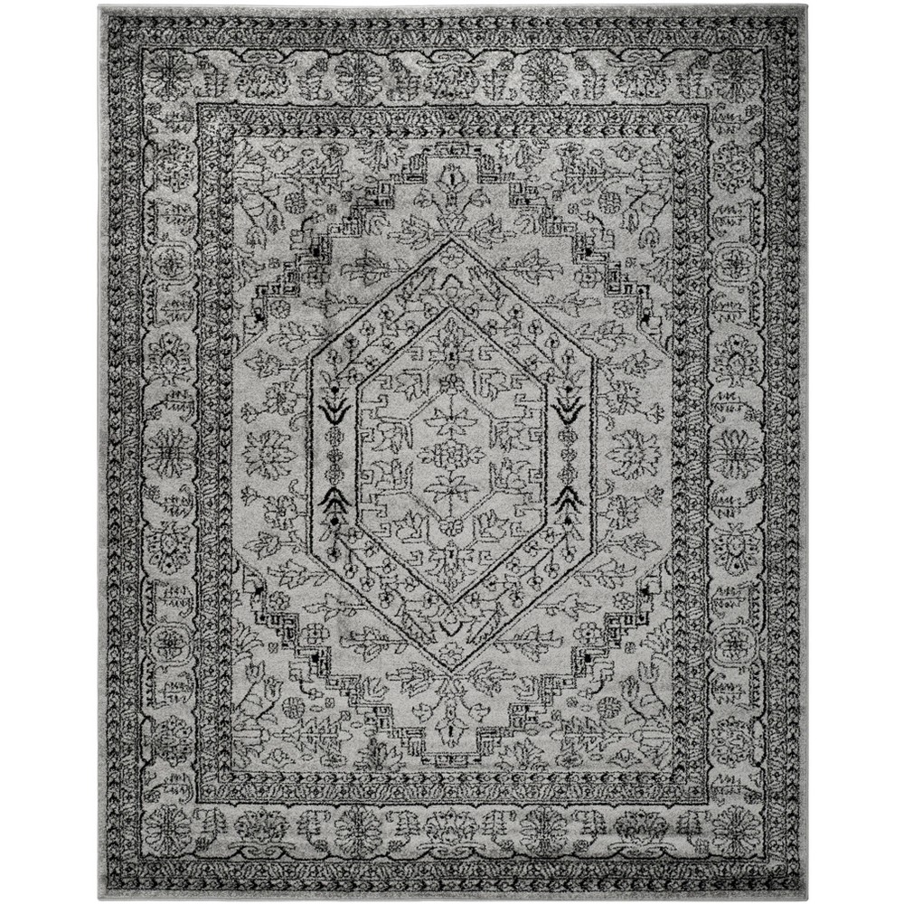 8'x10' Aldwin Area Rug Silver/Black - Safavieh