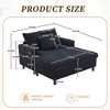 GDFStudio Cromwell Modern 56" Corduroy Upholstered Oversized Chaise Lounge with 3 Pillows and USB Charging - 3 of 4