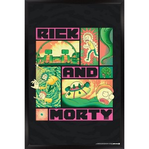 Trends International Rick And Morty: Season 8 - Panels Framed Wall Poster Prints - 1 of 4