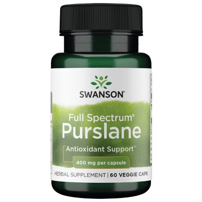 Swanson Full Spectrum Purslane 400 mg 60 Veg Caps.