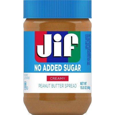 Jif No Added Sugar* Peanut Butter - 15.5oz