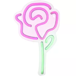 Northlight 15" LED Neon Style Rose Wall Sign