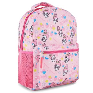 Hello Kitty Allover School Backpack - Hello Kitty, My Melody, Kuromi, Keroppi - Officially Licensed Hello Kitty School Bookbag - 1 of 4