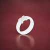 Slickblue Modern Classic X Ring for Women, .925 Sterling Silver, 0.16ct Round Cubic Zirconia, Sizes 5-10 - 4 of 4