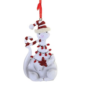 3.75 In Peppermint Dinosaur Christmas Tree Ornaments - 1 of 3