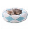 23" Donut Cat Bed for Indoor Cats, Round Washable Plush Pet Bed with Jacquard Shaggy Fabric & Non-Slip Bottom, Calming Dog Bed for Puppies & Kittens - 4 of 4