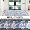 Vintage Rug Washable Rug Soft Living Room Rug Distressed Floral Rug, Low Pile Non Shedding Non Slip Rug, Indoor Foldable Printed Rug Carpet - 4 of 4