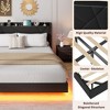 Floating Bed Frame, Upholstered Platform Bed, Headboard and Button Tufted Design, Metal Slats Support, No Box Spring Needed - 3 of 4