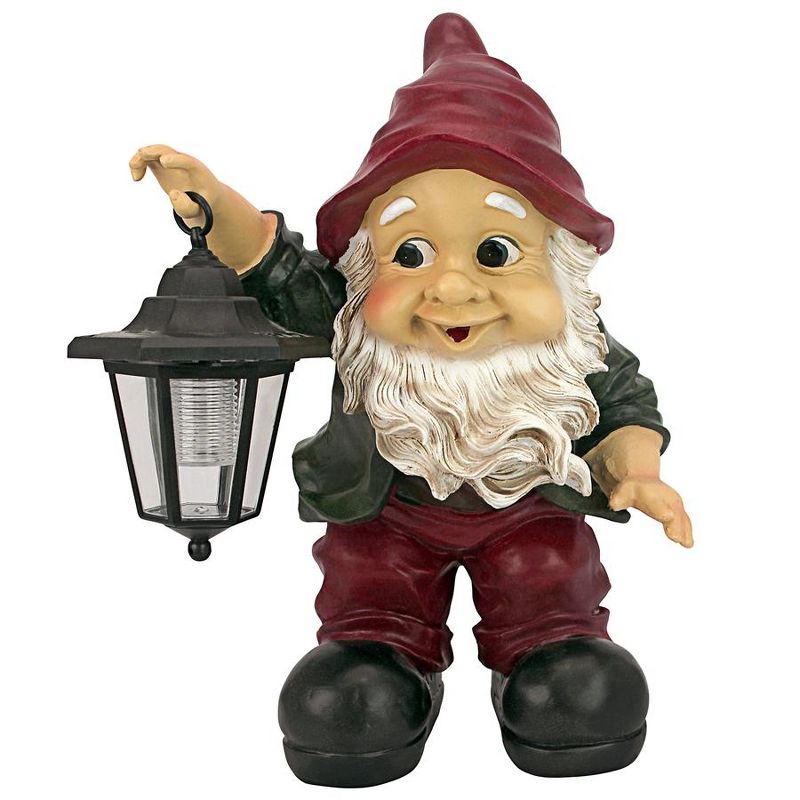 Design Toscano Edison With The Lighted Lantern Garden Gnome Statue, 1 of 7