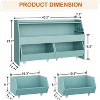 Petrimins  Toy Storage Organizer for Kids, Toy Storage Cabinet with Drawers, Boys and Girls Toy Shelf with Wheels, Kids Bookshelf for Bedroom - 2 of 4