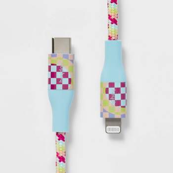 4' Lightning to USB-C Braided Cable - heyday™ Checkerboard