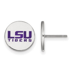 Black Bow Jewelry Sterling Silver Louisiana State Fighting Tigers NCAA Post Earrings - 1 of 3