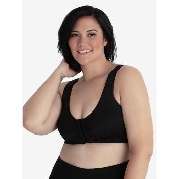 Leading Lady The Serena - Wirefree Sport Full Figure Bra In Black, Size:  50b/c/d : Target