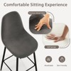 Tangkula 4 PCS 29.5" Bar Stools Velvet Upholstered High Back Bar Chairs Kitchen - 2 of 4