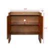 BEAFUP Walnut-color Sideboard, Buffet Cabinet with Storage, Rustic Storage Cabinet for Entryway, Hallway, Living Room, Dining Room, 33.9"×15"×31.5" - 3 of 4