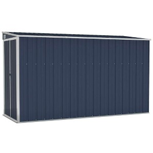 vidaXL Garden Shed Anthracite Galvanized steel, metal Medium Garden Shed - 1 of 4