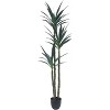 Coucheta Artificial Tree, 5.3Ft/63In Faux Agave Plant, 3 Heads in Plastic Pot Fake Tree £¬for Home Decor Indoor or Outdoor Office - 4 of 4