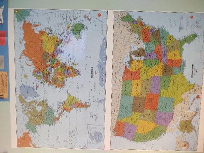 Wall Pops! White Board Decals 2ct - World And Us Maps : Target