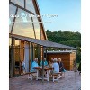 10 x 10 FT Wall Mounted Gazebo, Hardtop Lean-to Pergola with Polycarbonate Roof - 3 of 4