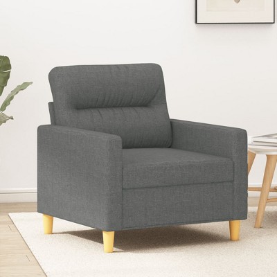 Sofa Chair Dark gray Fabric (100% polyester), metal, textilene vidaXL