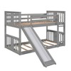 NicBex Twin Over Twin Bunk Bed with Guardrail and Slide,Loft Bed with Built-in Ladder,Modern Bunk Beds,Noise Reduced Bunk Beds for Bedroom - 2 of 4