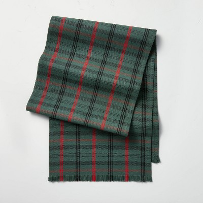 Tartan Plaid Table Runner Dark Green/Red - Hearth & Hand™ with Magnolia