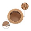 THE LICKER STORE Fiora 19.5" x 18" Modern Circular Faux Wicker Pet Bed with Machine-Washable Cushion - 4 of 4