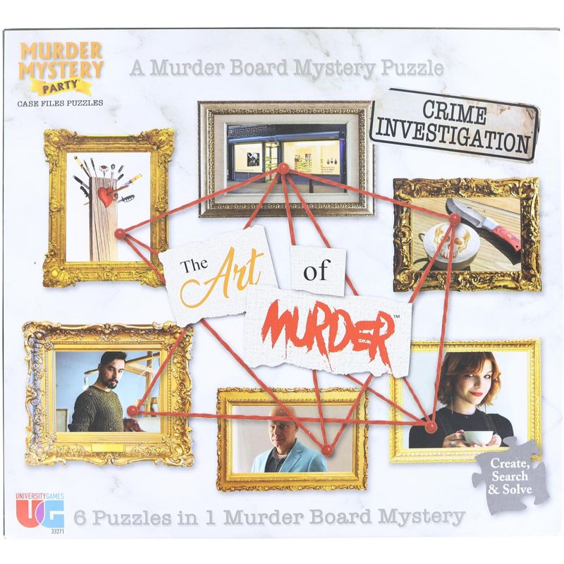 University Games Murder Mystery Party Case File Murder Board Puzzle | The Art of Murder, 1 of 3