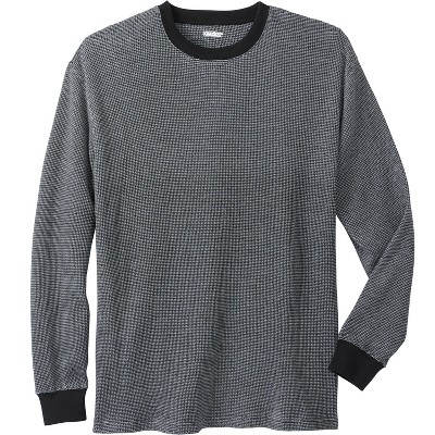 Kingsize Men's Big & Tall Waffle-knit Thermal Waffle Crewneck Tee