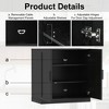 PexFix 36"x31"x16" Wood Accent Cabinet with Adjustable Shelves in Black - 4 of 4