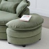 360¡ã Swivel Barrel Chair with Ottoman - Modern Round Accent Chair with 4 Pillows, 250lb Capacity for Living Room/Bedroom - 3 of 4