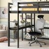 Twin Loft Pine Wood Bed with built-in desk Constructed for Durability - 3 of 4