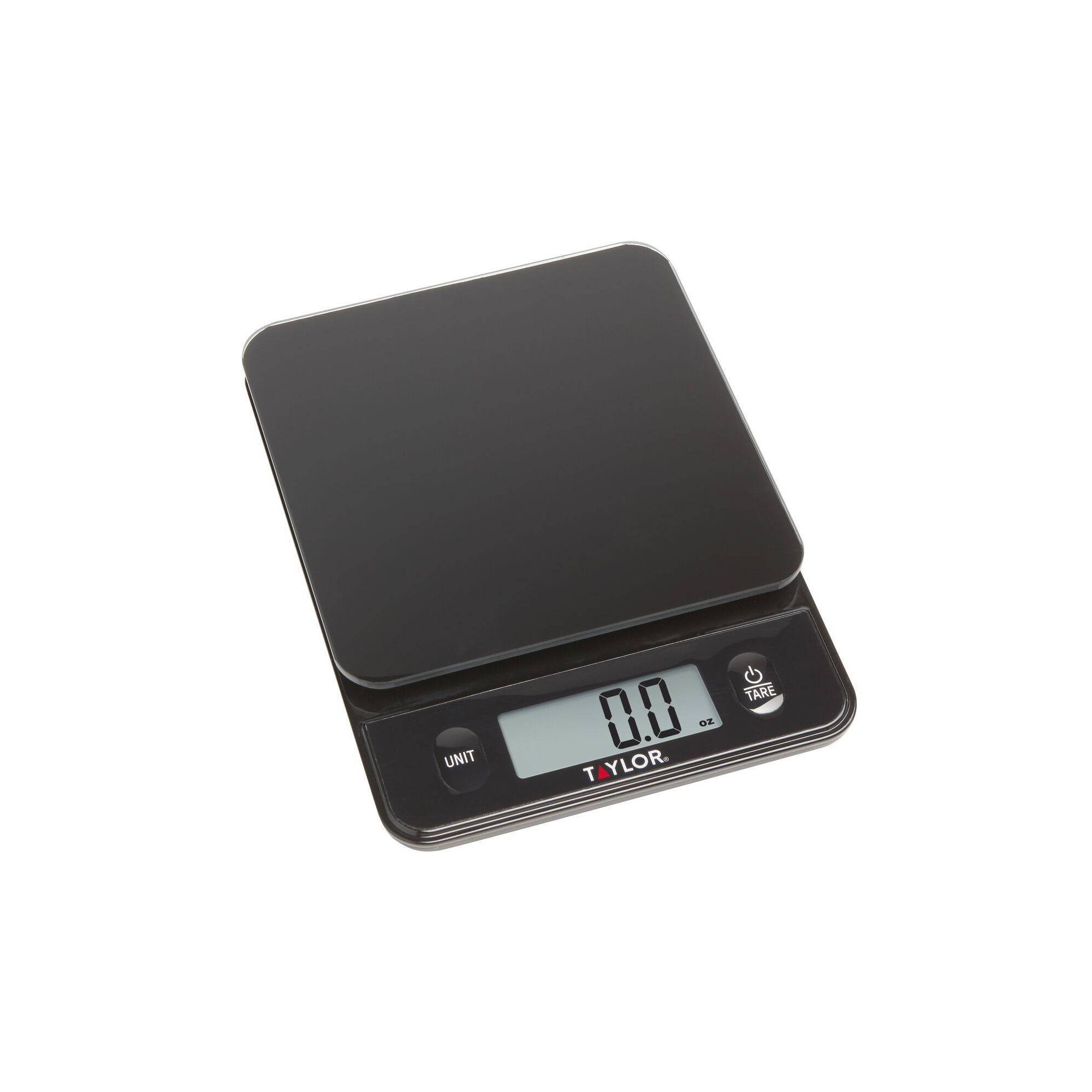 Taylor Digital Kitchen Glass Top 11lb Food Scale Black