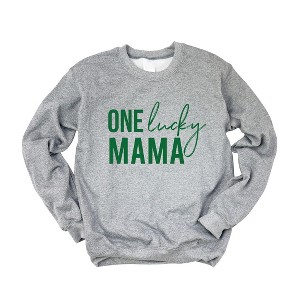 Simply Sage Market Women's Graphic Sweatshirt One Lucky Mama - 1 of 4