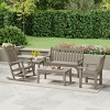 WestinTrends Malibu 5-Piece HDPE Outdoor Patio Furniture Couch and Rocking Chair Set - 2 of 4