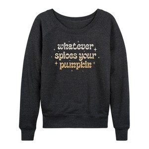 Women's - Instant Message - Fall Lightweight French Terry Wide Neck Long Sleeve Shirt - 1 of 4