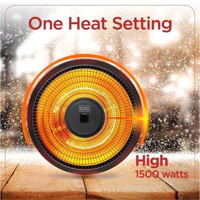 Black Electric Ceiling Mounted Patio Heater with Carbon Tube